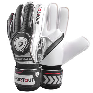 Sportout Goalie Gloves Goalkeeper Gloves with Fingersave Soccer Gloves Breathable Soccer Goalie Gloves 4mm Latex for Kids