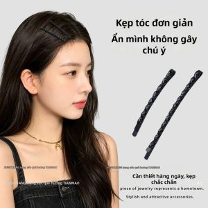 Minimalist High-end Black Diamond Hair Clip For Managing Stray Hairs
