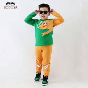 Setelan Anak Perempuan dan Laki Boogiea Setelan Lengan Panjang Baju Tidur Anak Baju Anak Motif Lucu Piyama Anak Set Joger Kaos Anak Setelan Anak Motif Hewan Unicorn