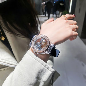 นาฬิกาข้อมือ URAB 0421 สำหรับผู้ชายและผู้หญิง กลไกแบบมีสายเดี่ยว หน้าปัดแบบเปิด ดีไซน์เรียบง่าย สไตล์เรียบง่าย วัสดุอื่นๆ