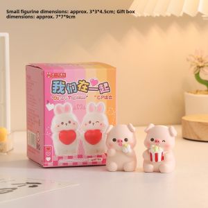 XINGBANGYUAN | Cute Animal Design Couples Blind Box Ornament