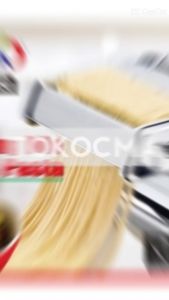 Ome Atlas Ampia Pasta Maker QM-150 - Penggiling Mie Molen & Pasta Stainless Steel Bonus Roller Pasta