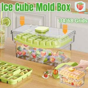 Press Ice Cube Mould Ice Compartment Food Grade Ice Box Freezer Ice Cube Maker Homemade Ice Storage Box for Home Use