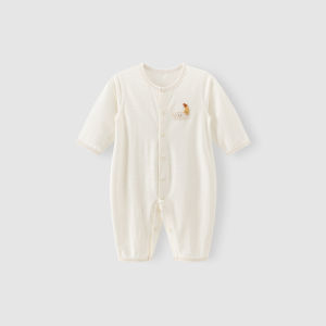 เบา ผ้าฝ้าย ชุดหน้าร้อน เด็กทารก เครื่องปรับอากาศแขนยาวบาง Romper ชุดสูท ทารก ยืดได้ คลาน ชุดสูท ความรู้สึกเย็นสบาย