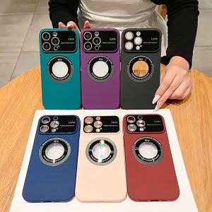 หน้าต่าง Magnetic Case สำหรับ iPhone 13 14 Pro Max Plus แรงดึงดูแม่เหล็ก เสริมสร้างความสวยคลุมมือ เคส เคสแม่เหล็ก เคสไอโฟน เคสซิลิโคนแบบอ่อน ซิลิโคน เคส เคส