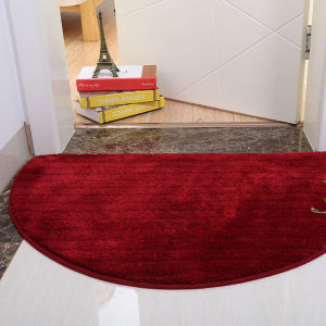 Yellow Semi-Circular Doormat Absorbent Waterproof Non-Slip Entrance Mat for Bathroom Bedroom Modern Simple Style Home Decor