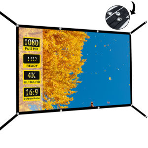 The new projection screen with an extended hanging hole of 60-150 inches supports 4K high-definition projection