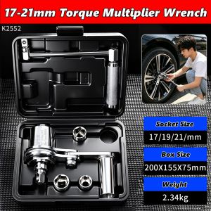 NiuXiang | Torque Multiplier Set 1/2” 17/19/21/22 mm Sockets Labor Saving Hand Wrench Kit  Lug Nut Remover Portable Wrench Sockets Set