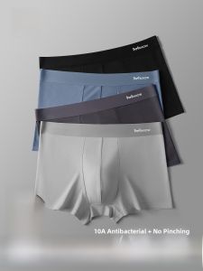 MiiOW | Mens Cotton Underwear Breathable Boxer Shorts Antibacterial Comfortable Briefs Mid Waist Four Corner Design For Teenage Boys