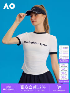 AO Sporty Short Sleeve T-Shirt Women Comfortable Slim Fit Unique Taste Double Collar Summer Casual Wear Cotton Blend Tennis