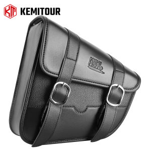 Motorcycle Swingarm Bag Left Side Solo Bags Retro Leather Swing Arm Saddlebag for Softail Dyna Low Rider Motorcycle Accessories