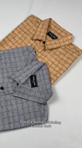 POLICE Kemeja Printing Cotton Soft Regular Fit Pria