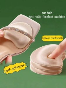 2 pairs of sponge sweat-absorbing forefoot pads special cushioning for womens sandals anti-slip