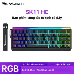 SMAILWOLF | Bàn Phím Cơ Chơi Game SMAILWOLF SK11 68HE E-Sports RGB Hỗ Trợ Thay Nóng Kích Hoạt Nhanh Tốc Độ Phản Hồi 8K Có Dây Tùy Chỉnh