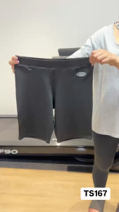 กางเกงขาสั้นสำหรับออกกำลังกาย ฟิตเนส โยคะ สวมใส่สบาย TS167 สีดำ Teenssport