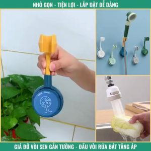 Giá Đỡ Vòi Sen Gắn Tường + Đầu Vòi Rửa Bát Tăng Áp + Đầu Vòi Xịt Rửa Tăng Áp TIện Ích Thông Minh