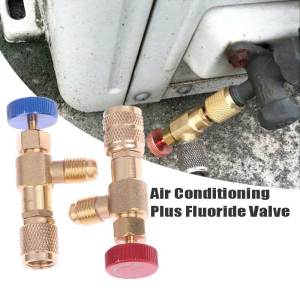 R22 R410 Refrigeration Charging Adapter 1/4 " Air Conditioning Plus Fluoride Valve