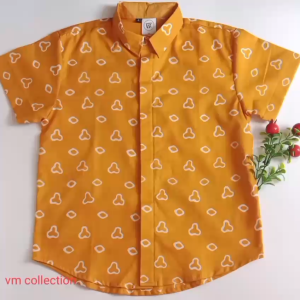 PAKAIAN PRIA- KEMEJA BATIK ANAK-ANAK DAN DEWASA  LENGAN  PENDEK