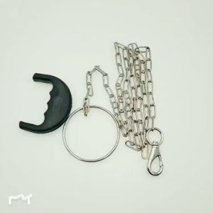 Dây dắt cho Chó lớn bằng thép không gỉ hàn liền có tay cầm bọc cao su - Love pets shop