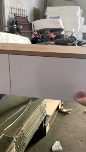 Kệ Tivi Treo Tường Bo Cong Màu Trắng Oak Dài 160/180/200/220cm Hiện Đại SIB Decor TV171