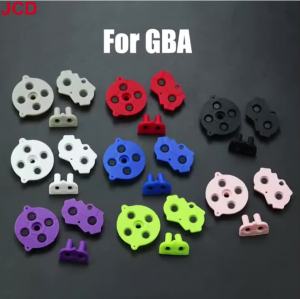 JCD 1Set Colorful Rubber Conductive Buttons A-B D-pad For Game Boy GBA Game Console Silicone Conductive Start Select Keypad