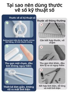 MONLEYTA | Bút chì vẽ tròn kim loại có thể điều chỉnh độ dày cao cấp dùng cho học sinh trung học cơ sở và trung học phổ thông Bút chì thay thế an toàn