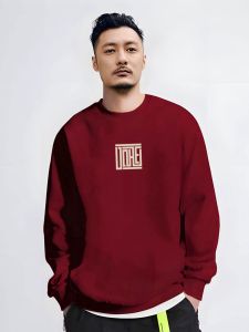 Luxury Trendy Fleece Lined Loose Casual Couple Sweatshirt Year of the Horse Chinese Zodiac Mens Autumn Winter New Style Streetwear