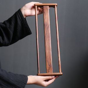 Chinese Style Tea Set Tea Cup Rack Black Ebony Wood Original Wood Material Gongfu Tea Accessories Tea Ceremony Essential