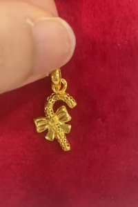 Poh Heng Jewellery 22K Candy Cane Pendant in Yellow Gold[Price By Weight]