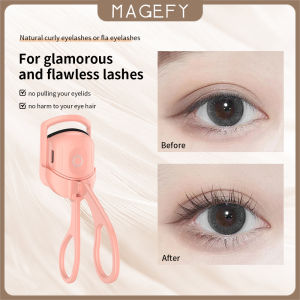 MAGEFY 3 Kinds of Eyelash Curler /Heater Eyelashes Curler/ Eyelashes Curler with Silicone Pad / Comb Eyelashes Fits All Eye Shapes Lash Lift Curling Clip Eye Makeup Tools