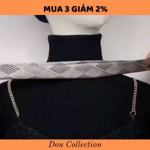 Khăn Lụa Vuông (Khăn Turban) Cao Cấp Họa Tiết Yên Ngựa Viền Chấm Bi Thanh Lịch Chất Chifon 70x70cm- Mã KL029