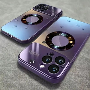 New Titanium Metallic Color Magnetic Phone Case For iPhone 16E 16 15 14 11 13 12 Pro Max Matte Wireless Charging Protect Cover