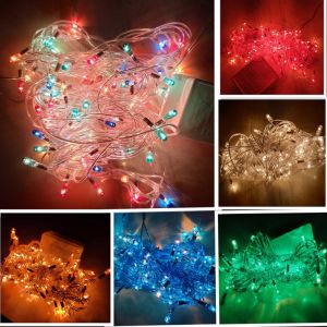 ✨【Readystock】 + Giao hàng miễn phí✨10m 100LED đèn hình hạt gạo trang trí Giáng sinh ative ánh sáng trang trí Giáng sinh phòng ngủ trang trí cây giáng sinh cho ban công sân thượng trang trí