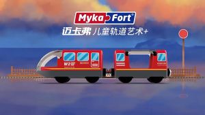 เล่นไม้เสริมพัฒนาการเด็ก ชุดเครนก่อสร้าง รถรางไม้ 34 ชั้น ชุดของเล่นไม้สวนจำลองทั้งเมือง