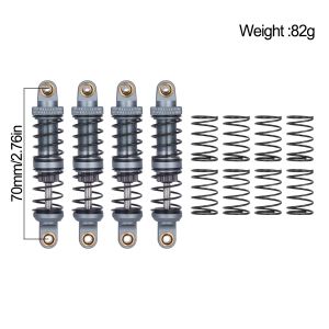 70mm-120mm Metal Shock Absorber Oil Damper for 1/10 RC Crawler Cars (SCX10 TRX4 TRX6 90046 AXI03007 Suspension Parts)