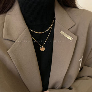 Double Layered T-Shirt Necklace Womens Luxury Design Simple High-End Sweater Chain Fashion Jewelry Accessory Fresh out Now