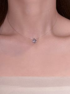 Feminine Tear of the Fish Necklace Elegant Light Luxury Summer Accessory ROVEDCITY Brand Lockbone Chain Diamond Embedded