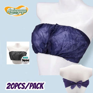 Aoduoyaya Disposable Bra Non-Woven Free Size Disposable Underwear for Travel Salon and SPA