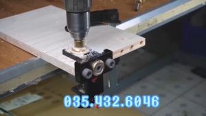 Bộ cữ khoan ốc cam liên kết chốt gỗ có vam kẹp và mũi khoan gỗ