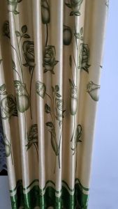 Gorden Ruang Tamu Mewah Motif Bunga Tulip Kain Blackout Import Floking Tebal Bludru Embosh