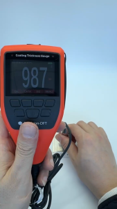Precision-DFT Color Screen Coating Thickness Gauge 0-2000μm with External Probe for Car Care Detailing