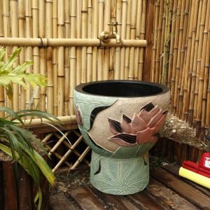 Outdoor Column Basin Integrated Washing Basin Mini Balcony Sink Floor Standing Home Use Courtyard Handwashing Basin