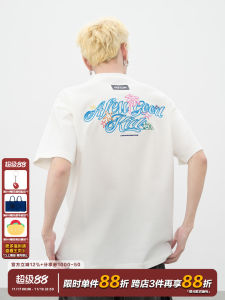 เสื้อยืดแขนสั้นผ้าฝ้ายลายปักสำหรับฤดูร้อน ทรงหลวม คอกลม เสื้อผ้าทำงานลำลองสำหรับเยาวชน คู่รัก สไตล์อเมริกัน