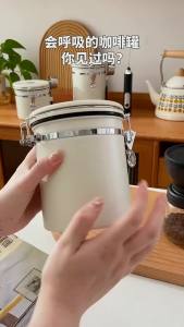 Stainless Steel Large Capacity Coffee Beans Vacuum Storage Container Airtight Container Grains Tea Nut Keep Fresh Storage Jar