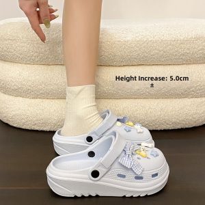 JIFANPAUL | Durable Anti-Odor EVA Bow Decorated Platform Flip Flops