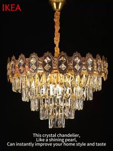 New Living Room Crystal Chandelier Luxury Modern Restaurant Lamp Nordic Simple Bedroom Ceiling Light