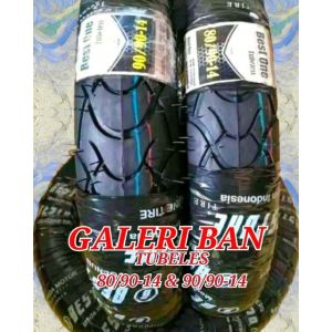 sepasang 2 ban motor metic  tubeles bestone 80/90-14 dan 90/90-14 ban ring 14 ban matic ban tubeles ban ring 14 tubeless ban honda beat vario mio spin fino xeon ban luar tubeless ring 14 ban luar ring 14 ban luar metic ban metic tubles ban ring 14 tubles