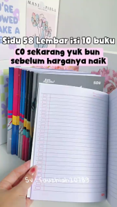 BUKU TULIS SIDU 38 LEMBAR 1PAK ISI 10 BUKU untuk sekolah anak TOKO QIRTOS