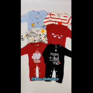 Sleepsuit Bayi Motif / Jumper Bayi Lengan Panjang Laki Laki Perempuan