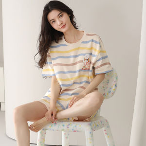 Bộ đồ ngủ nữ MiiOW Cat Person bằng cotton dài tay thoải mái - mùa hè